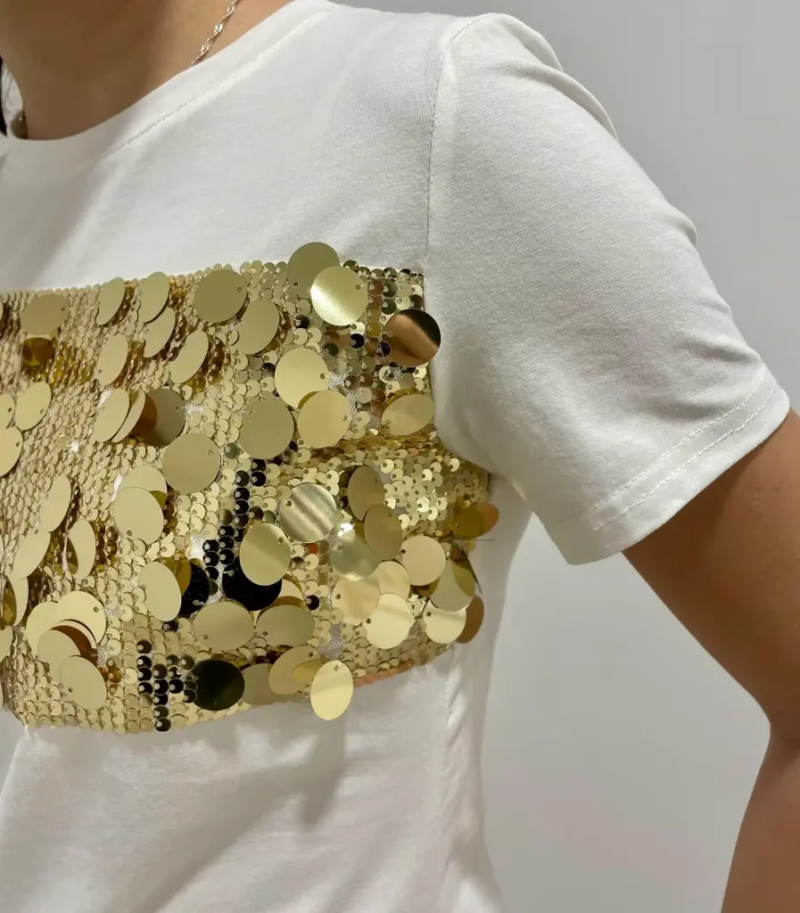 Kratka majica Sparkly - bela