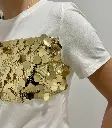Kratka majica Sparkly - bela